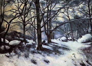 Paul Cézanne œuvres - Faire fondre la neige Fontainbleau Paul Cézanne